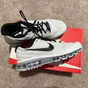 Men's Shoes Sneakers Nike Air Max 2017 Size 10 White Black Platinum New Box
